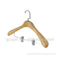 Latest style short clothes hanger / China wooden clothes hanger / bulk clothes hangers
